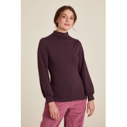 Tranquillo Feminine jersey Blouse Plum