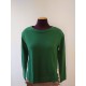 Madness Pullover m Schlitzen Flachstrick(Melange) Dark Green