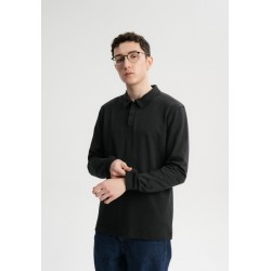 Melawear Langarm Polo Shirt Divit  Black