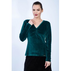 eco kledij Berlin pullover Panga aus Bio,GOTS Samt 116-petrol